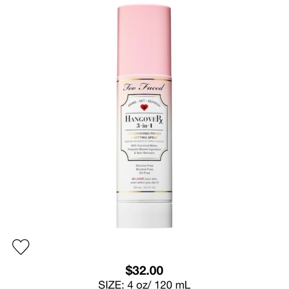 Too Faced Hangover primer & setting spray